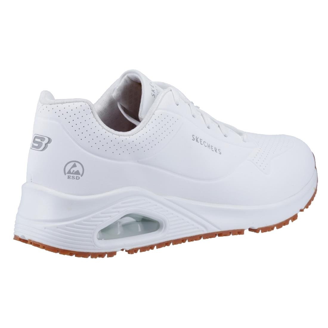 BA155-40 Skechers Womens UNO Slip Resistant Trainers 41 White
