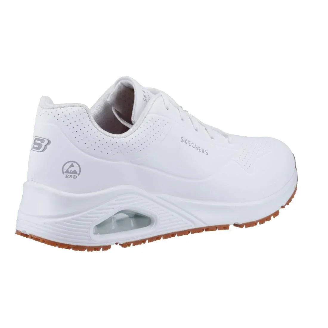 BA156-43 Skechers Mens UNO Slip Resistant Trainers 43 White