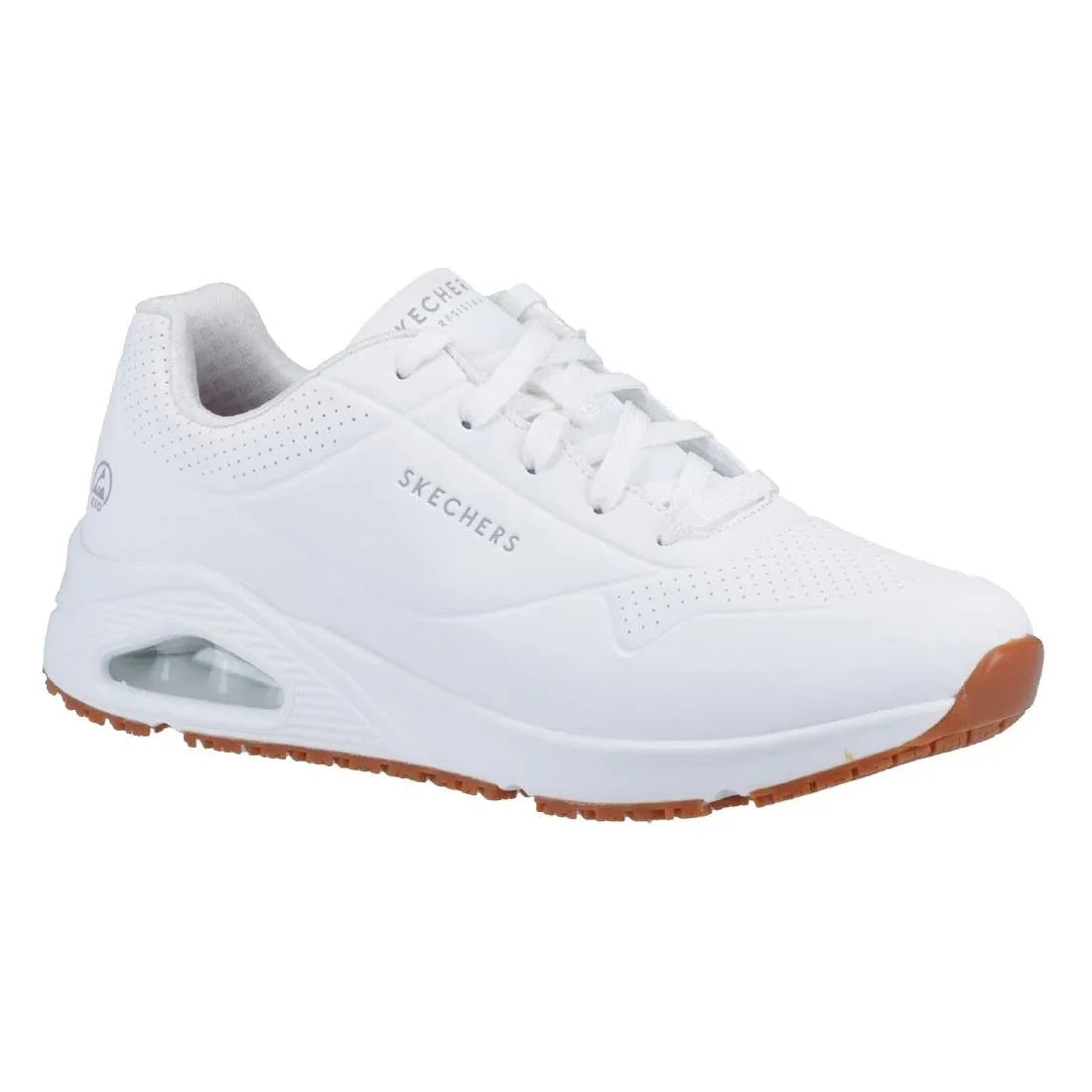 BA156-47.5 Skechers Mens UNO Slip Resistant Trainers 47.5 White