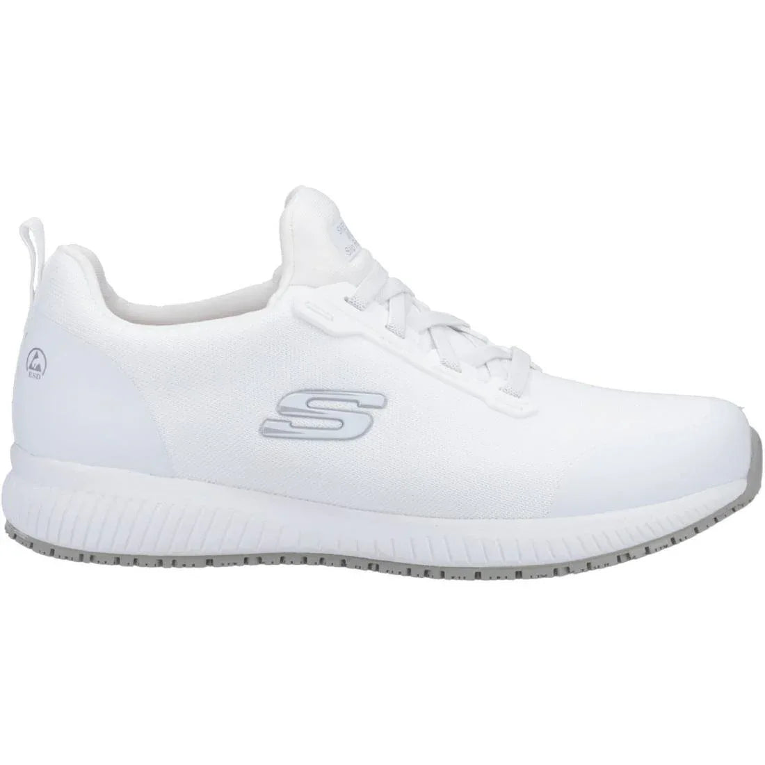 BA157-47.5 Skechers Slip Resistant Squad Myton Trainers White 47.5