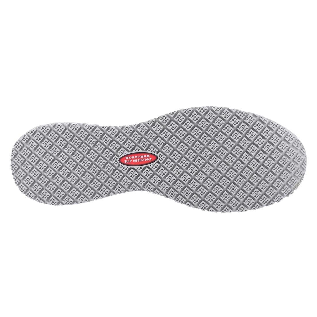 BA157-47.5 Skechers Slip Resistant Squad Myton Trainers White 47.5