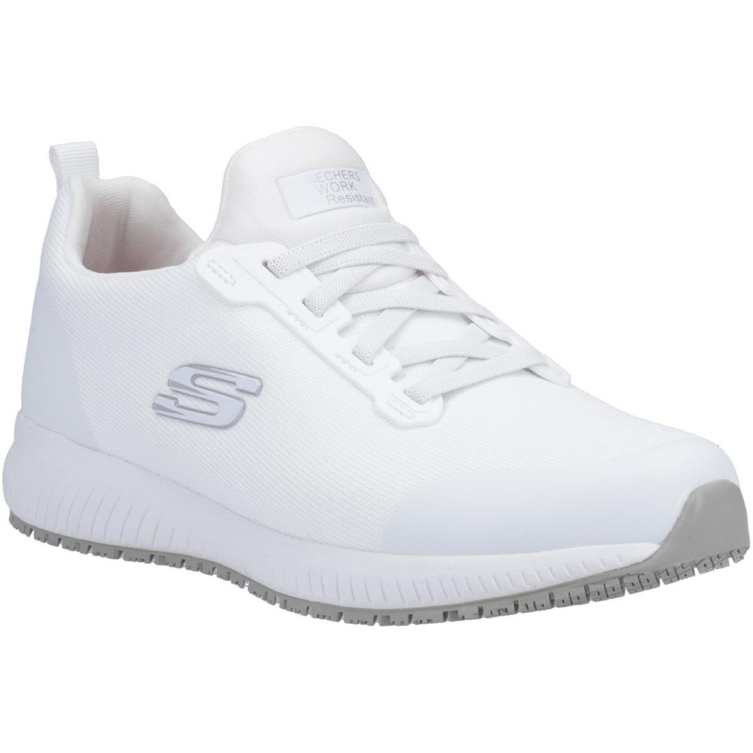 BA157-45 Skechers Slip Resistant Squad Myton Trainers White 45