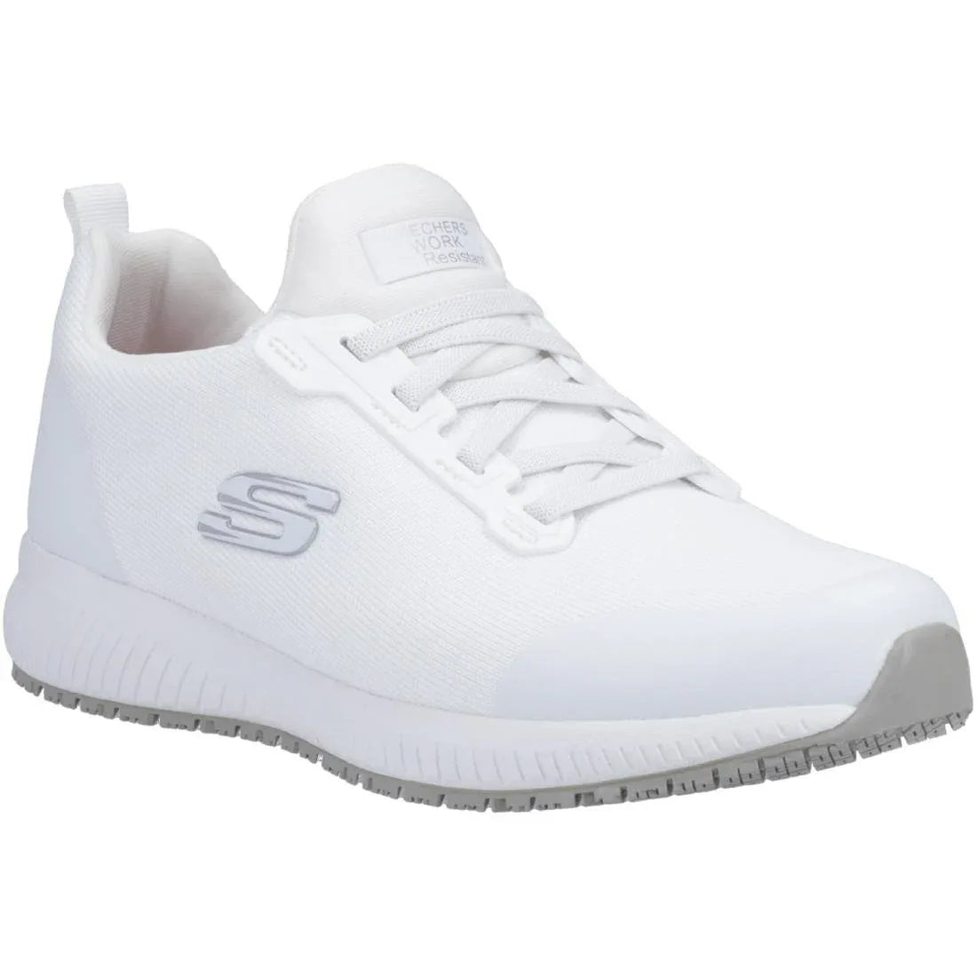 BA157-46 Skechers Slip Resistant Squad Myton Trainers White 46