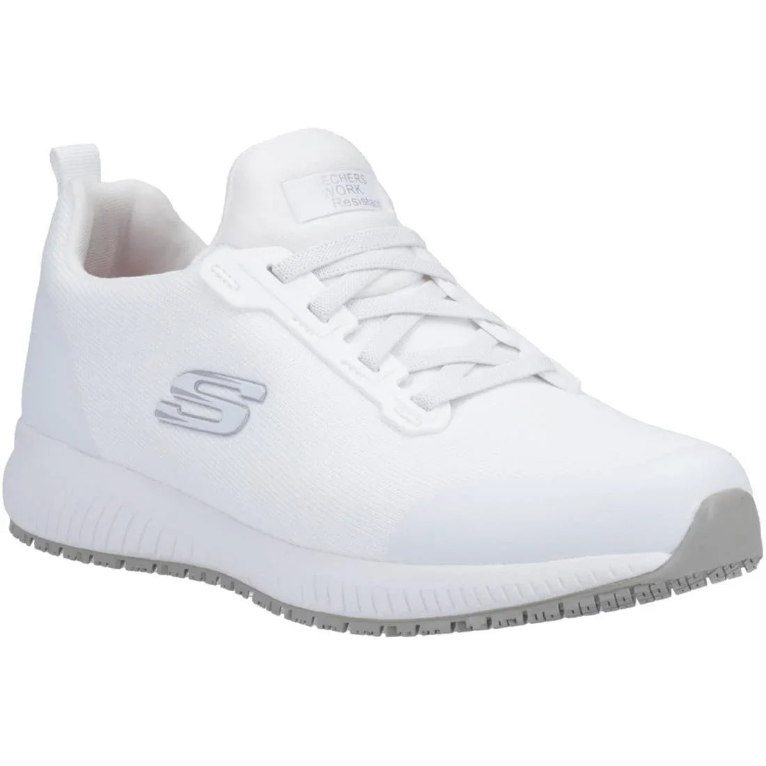 BA157-41 Skechers Slip Resistant Squad Myton Trainers White 41