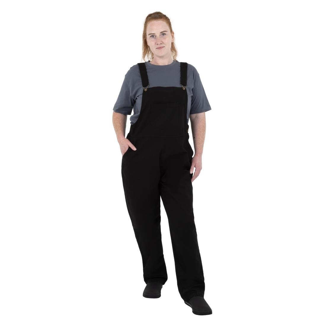 BA172-XL Southside Bib & Brace Cotton Canvas Dungarees Cotton Black XL