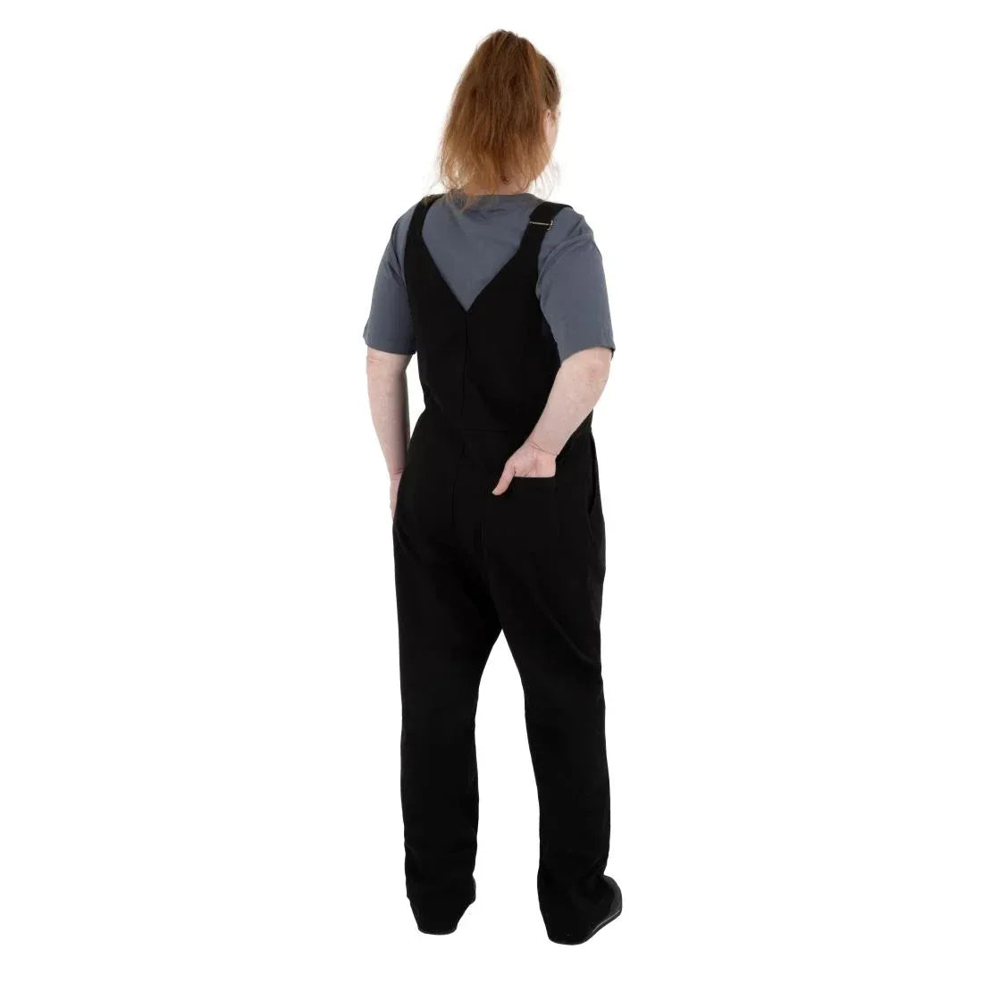 BA172-L Southside Bib & Brace Cotton Canvas Dungarees Cotton Black L