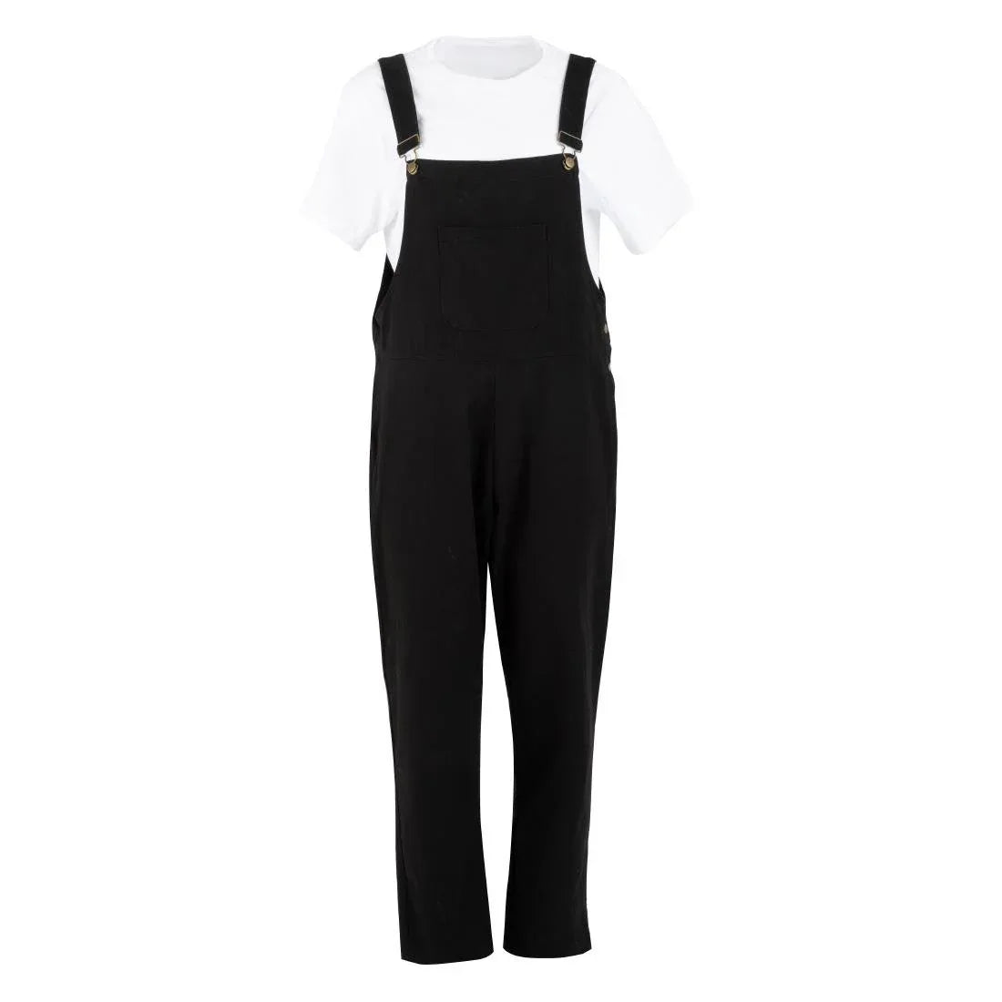 BA172-S Southside Bib & Brace Cotton Canvas Dungarees Cotton Black S
