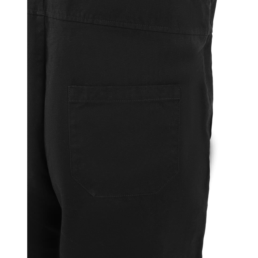 BA172-L Southside Bib & Brace Cotton Canvas Dungarees Cotton Black L