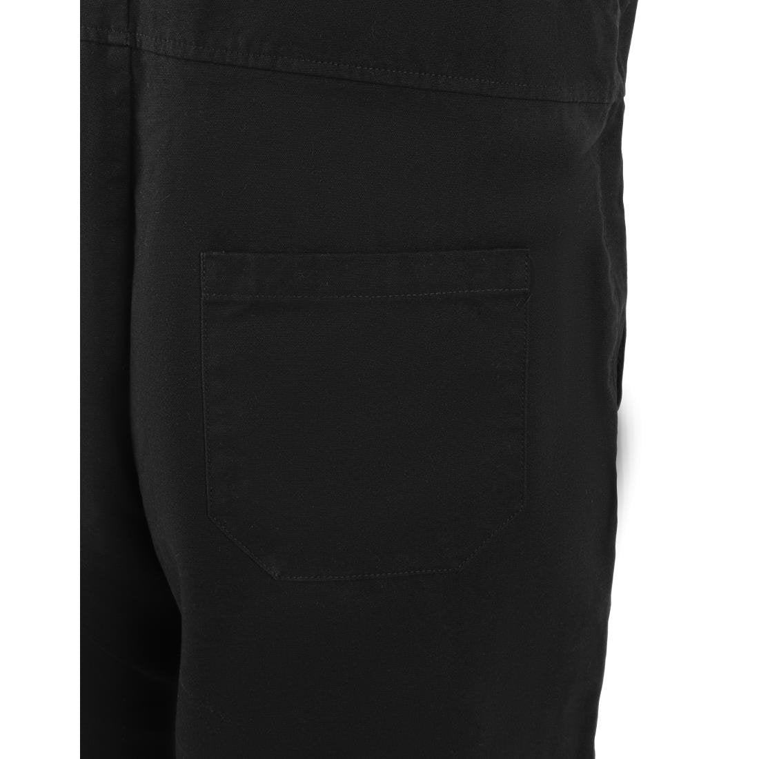 BA172-M Southside Bib & Brace Cotton Canvas Dungarees Cotton Black M