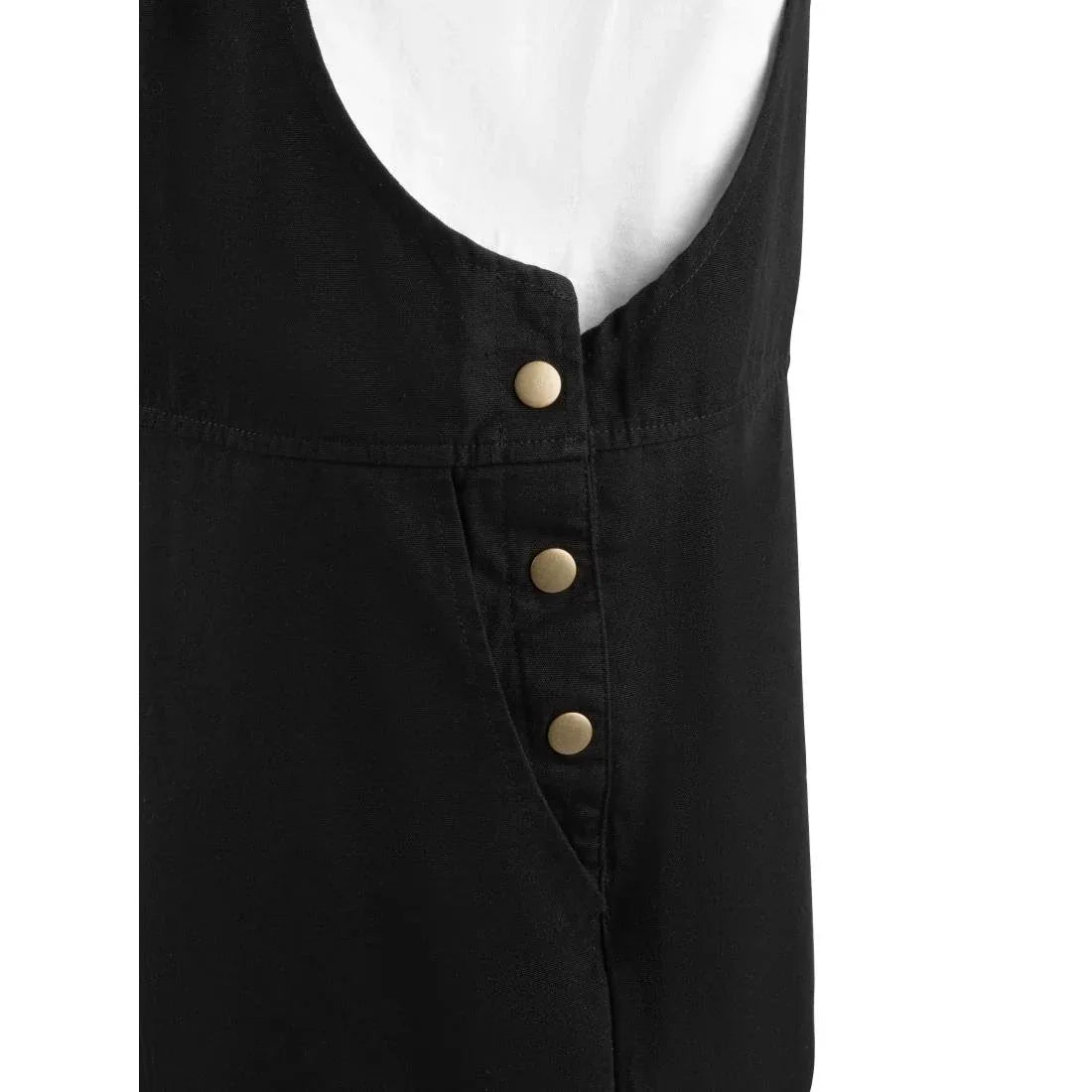 BA172-XL Southside Bib & Brace Cotton Canvas Dungarees Cotton Black XL