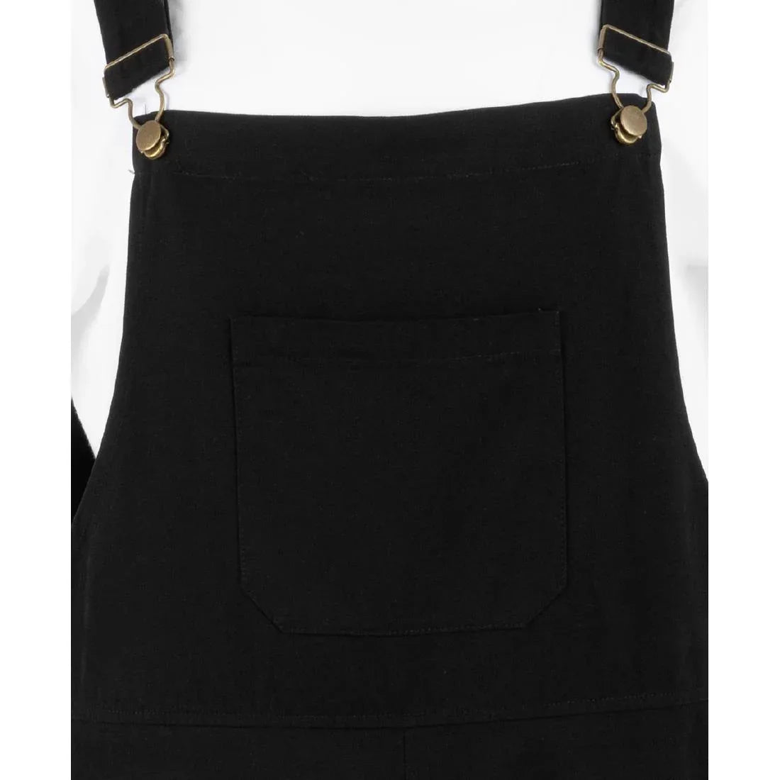 BA172-L Southside Bib & Brace Cotton Canvas Dungarees Cotton Black L