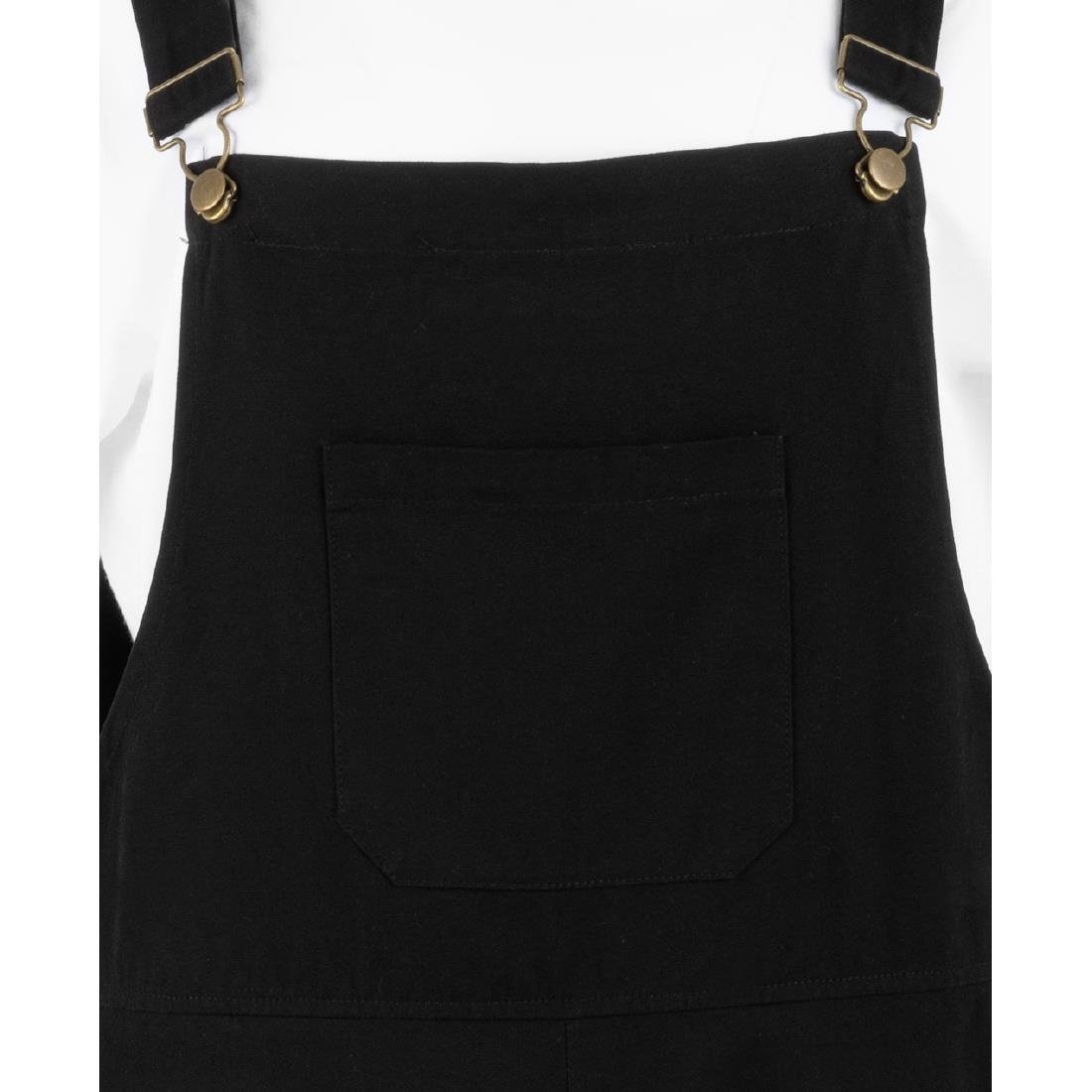 BA172-M Southside Bib & Brace Cotton Canvas Dungarees Cotton Black M