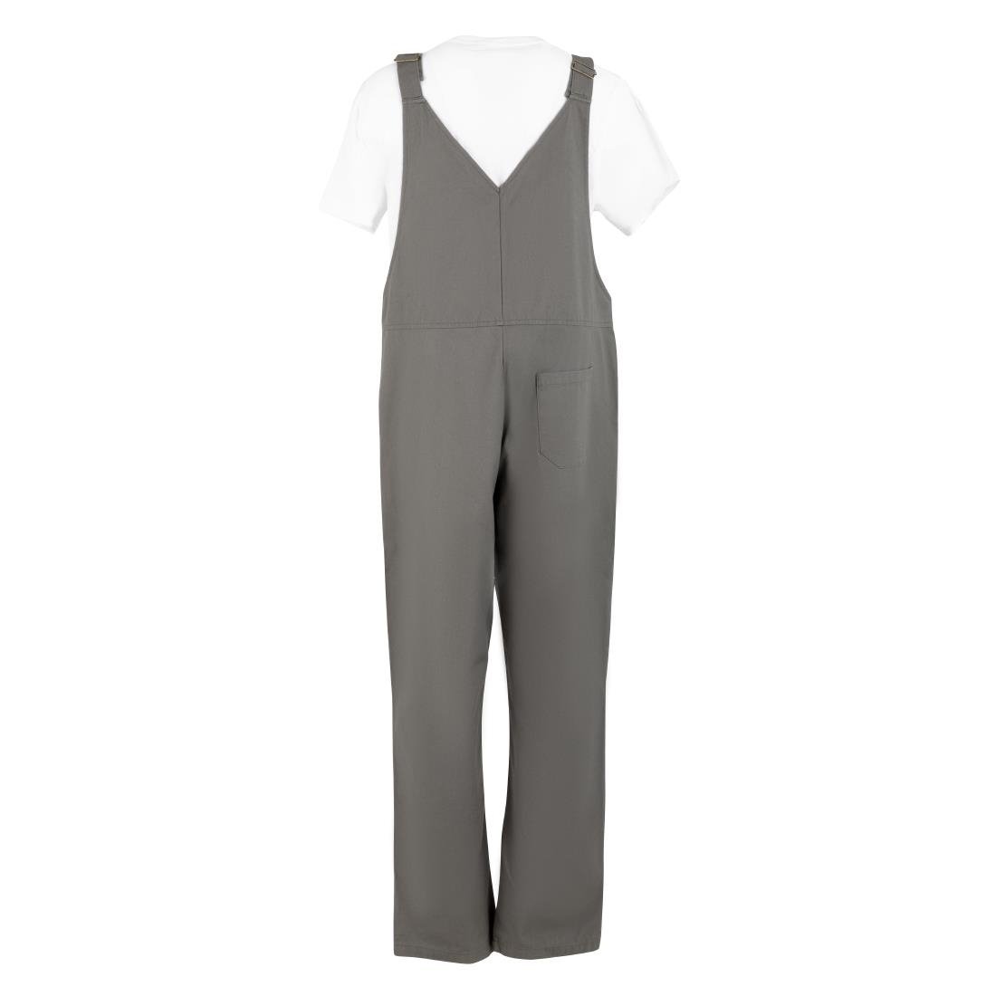 BA173-S Southside Bib & Brace Cotton Canvas Dungarees Khaki Black S