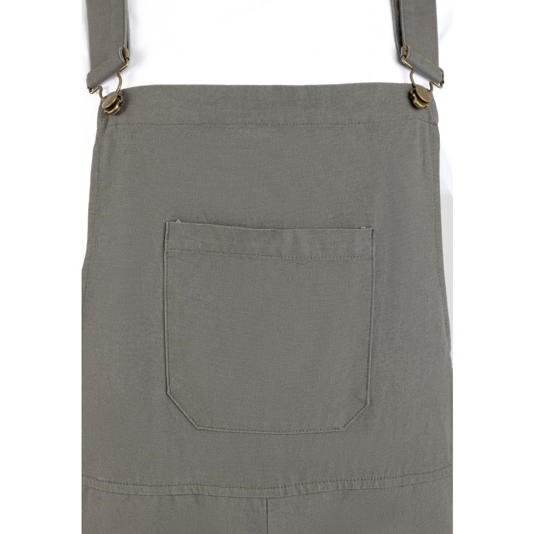 BA173-M Southside Bib & Brace Cotton Canvas Dungarees Khaki Black M