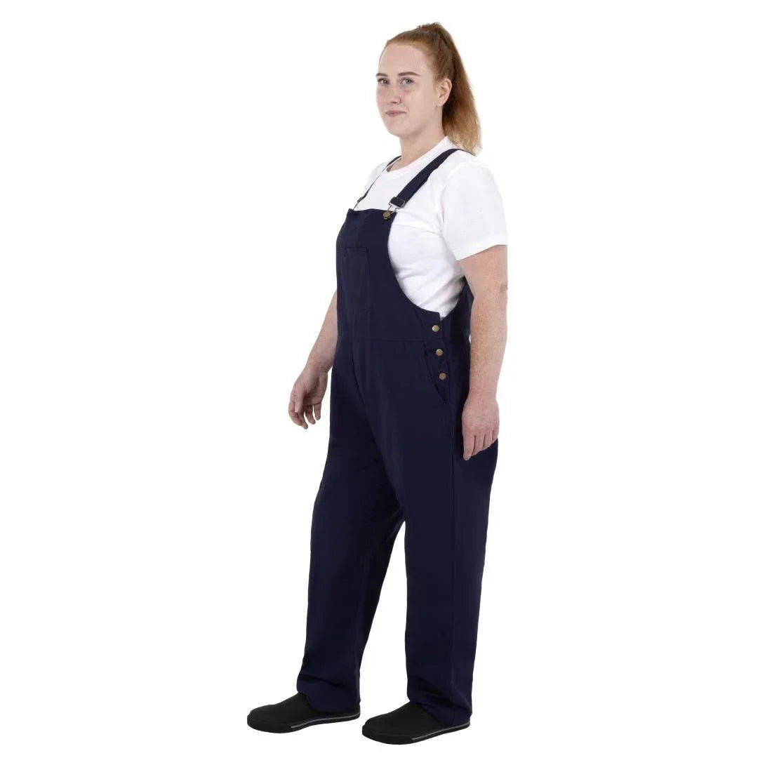BA174-M Southside Bib & Brace Cotton Canvas Dungarees Navy M
