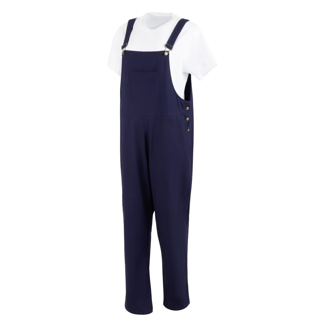 BA174-S Southside Bib & Brace Cotton Canvas Dungarees Navy S