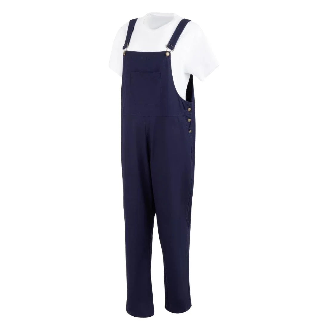 BA174-M Southside Bib & Brace Cotton Canvas Dungarees Navy M