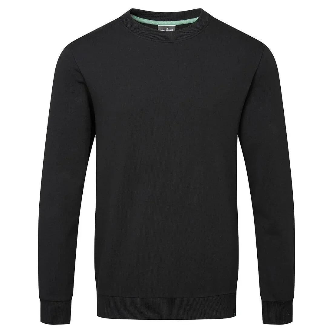 BA180-XL Portwest Black Organic Cotton Recyclable Sweatshirt Size XL