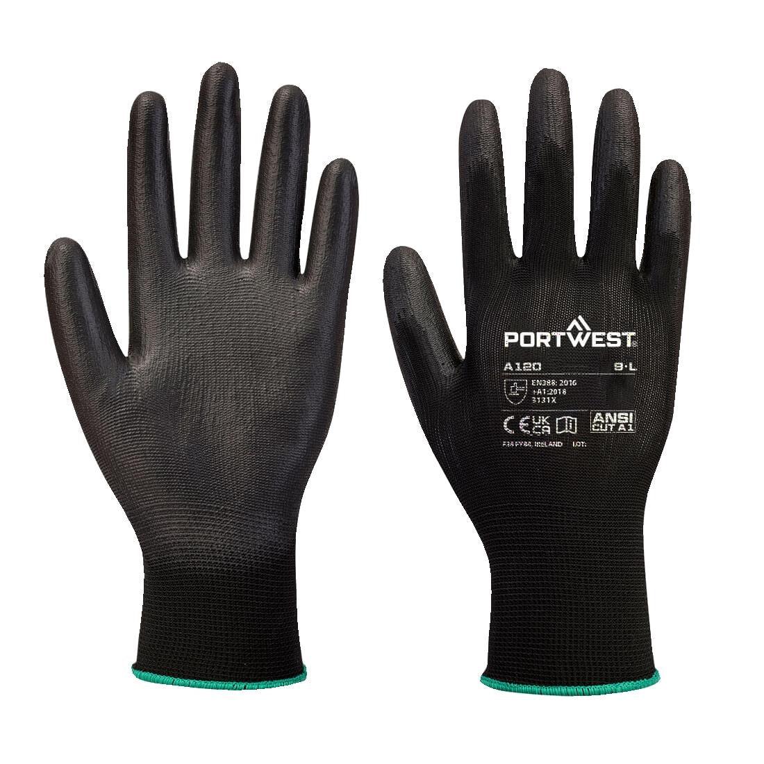 BA183-M Portwest Black PU Palm Glove Size M
