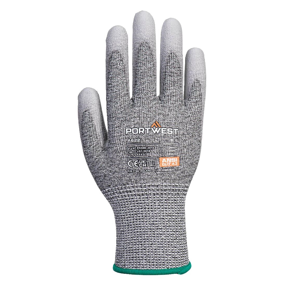BA186-M Portwest Grey Cut C13 PU Glove Size M