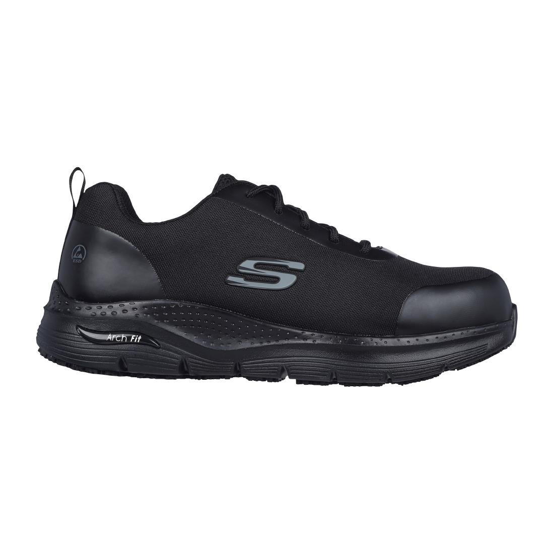 BA190-43 - Skechers Arch Fit Ringstap Trainers Black Size 43