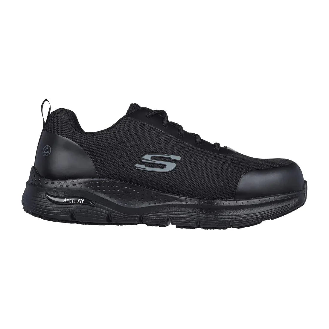BA190-46 - Skechers Arch Fit Ringstap Trainers Black Size 46