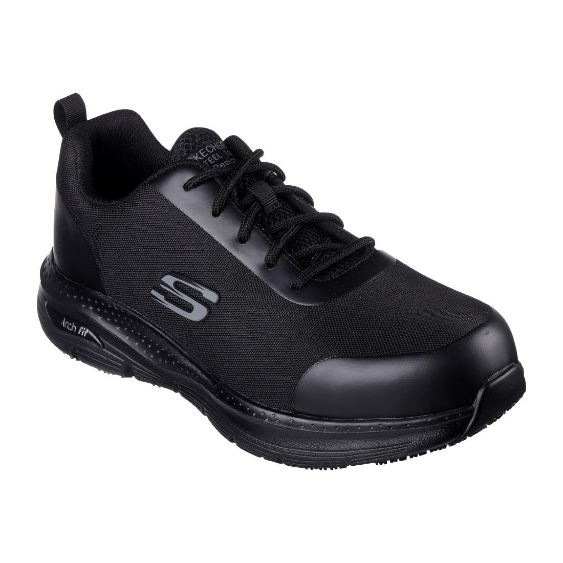 BA190-40 - Skechers Arch Fit Ringstap Trainers Black Size 40