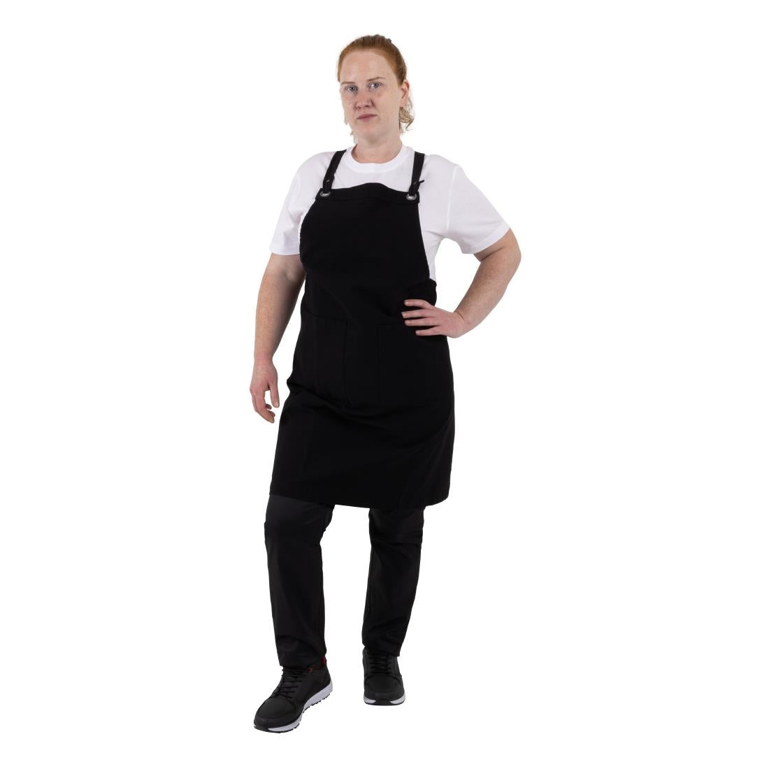 BA204 Southside Cotton Canvas Bib Apron Black
