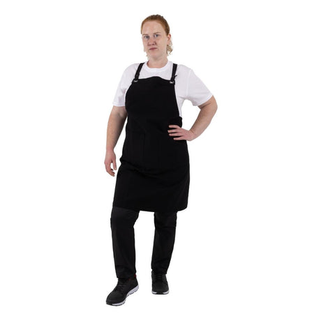 BA204 Southside Cotton Canvas Bib Apron Black