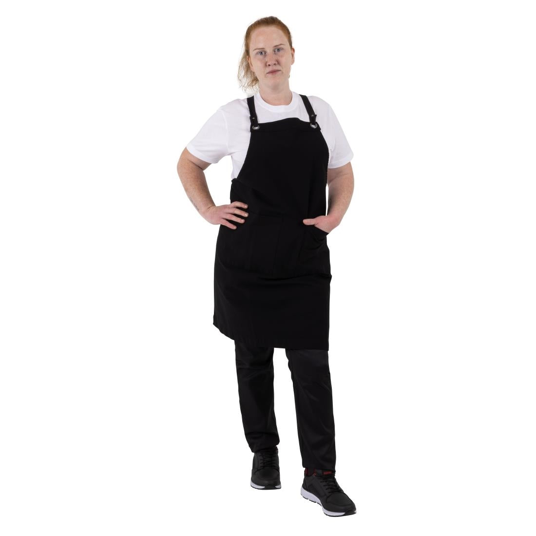 BA204 Southside Cotton Canvas Bib Apron Black