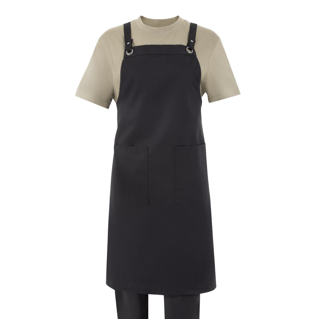 BA204 Southside Cotton Canvas Bib Apron Black