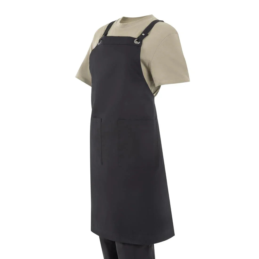 BA204 Southside Cotton Canvas Bib Apron Black