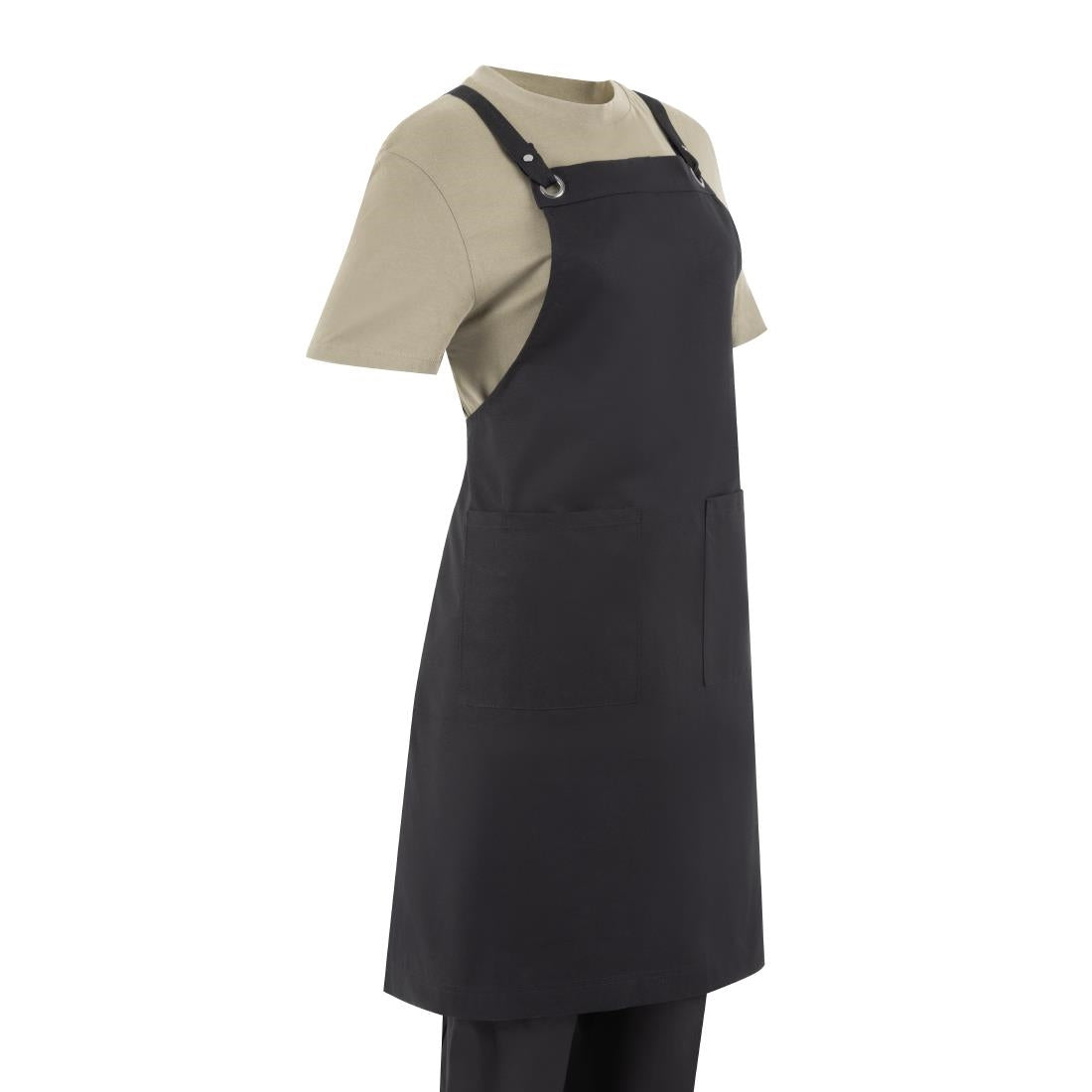 BA204 Southside Cotton Canvas Bib Apron Black