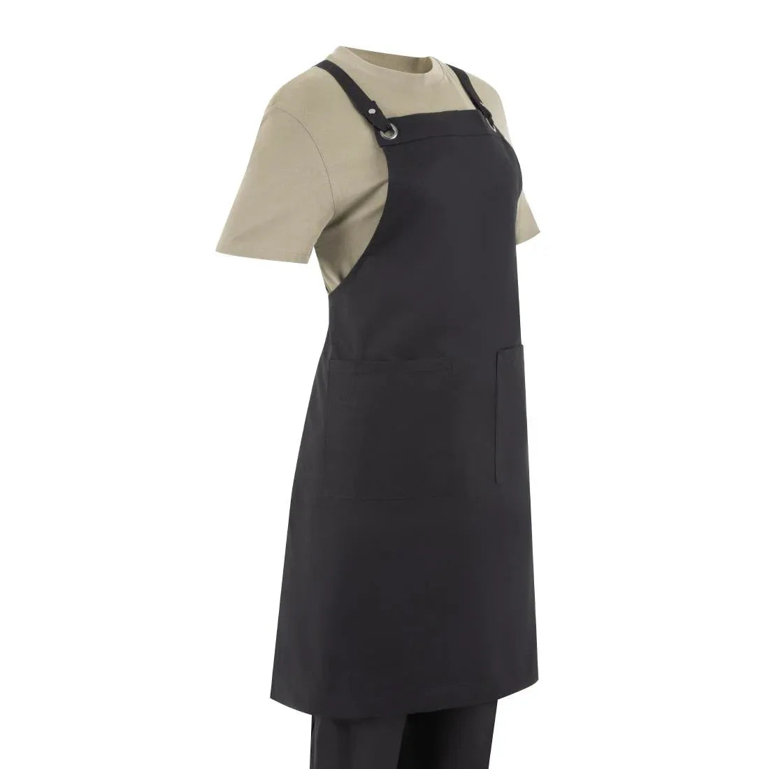 BA204 Southside Cotton Canvas Bib Apron Black
