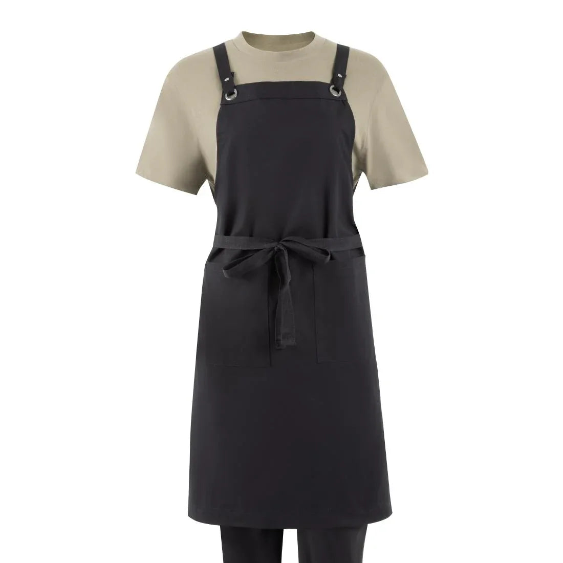BA204 Southside Cotton Canvas Bib Apron Black