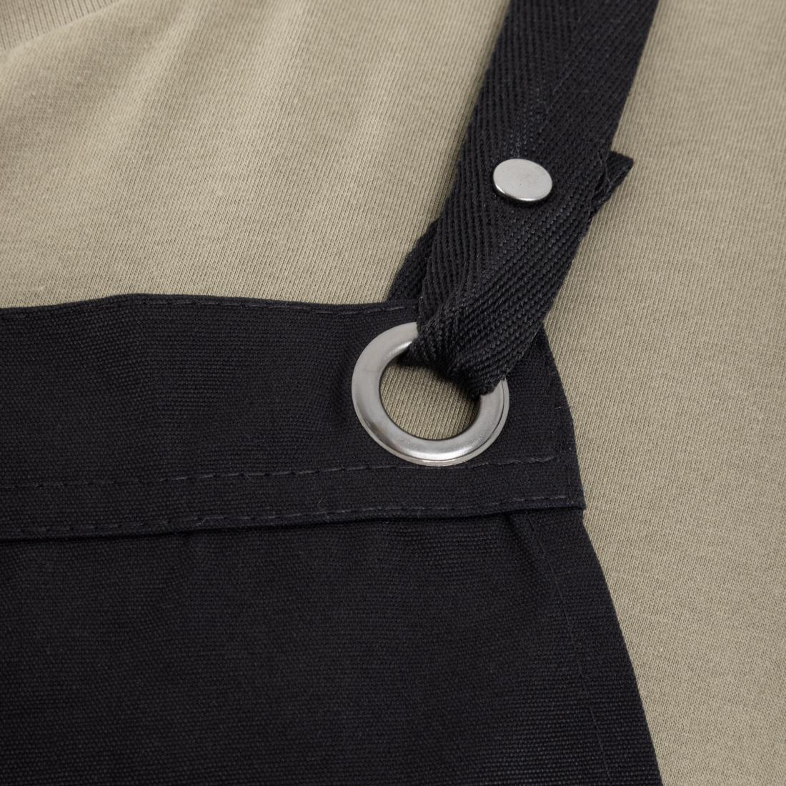 BA204 Southside Cotton Canvas Bib Apron Black