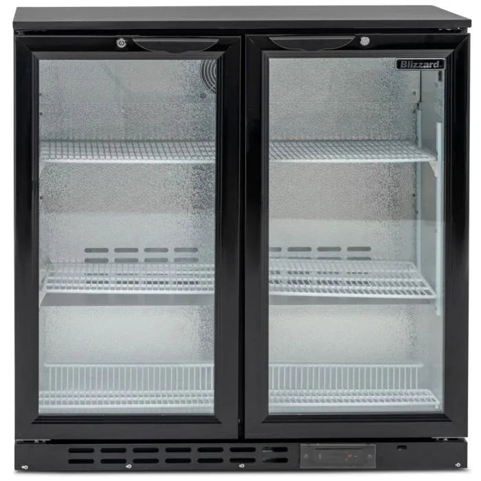BLIZZARD Double Door Bar Bottle Cooler (202 Bottles) - JD Catering Equipment Solutions Ltd