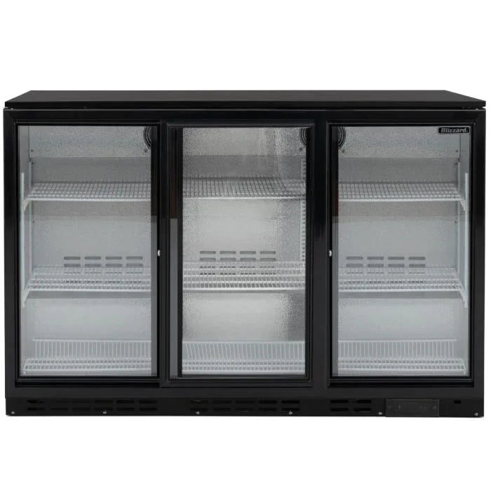 Blizzard Triple Sliding Glass Door Bottle Cooler BAR3SL 338x275ml bottles - JD Catering Equipment Solutions Ltd