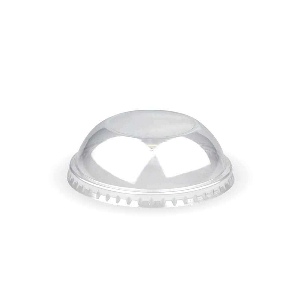 PET Domed Ice Cream BioCup Lid - 90ml/3oz - 1000/ctn - - BioPak commercial catering consumable