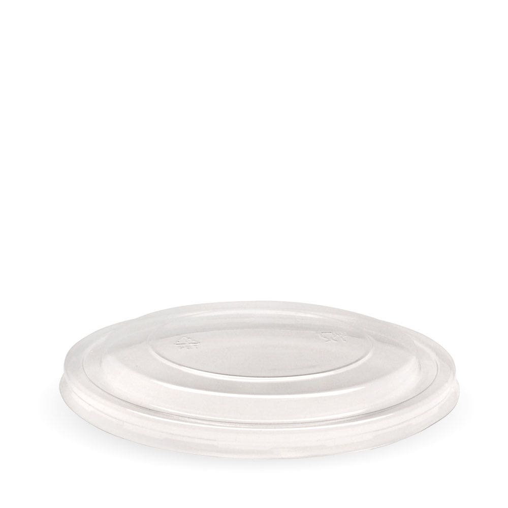 PP Wide BioBowl Lid - Clear - 500/750/1000ml (148mm) - 400/ctn - clear - BioPak commercial catering consumable