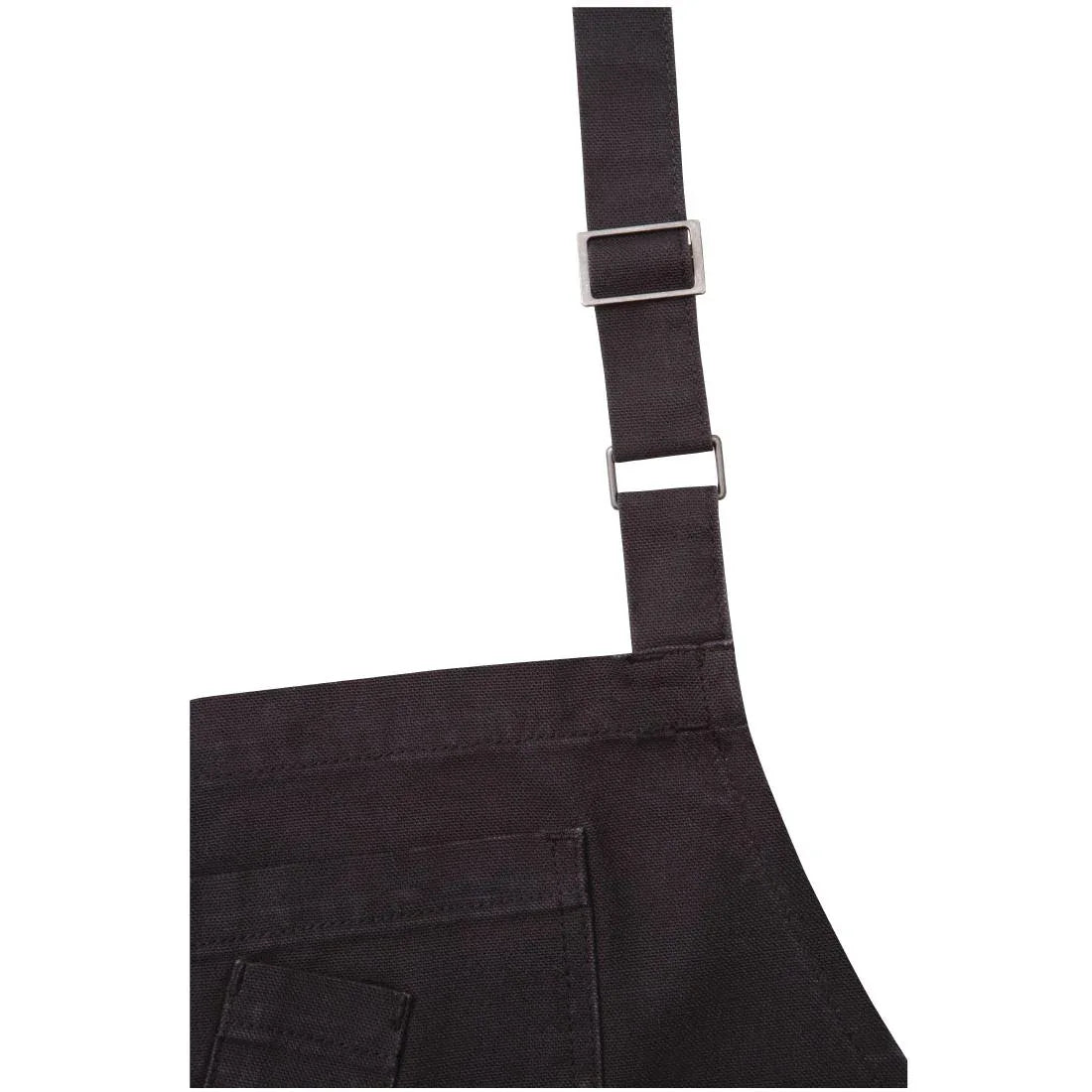 BB012 Chef Works Urban Rockford Canvas Wide Bib Apron Steel Grey - JD Catering Equipment Solutions Ltd