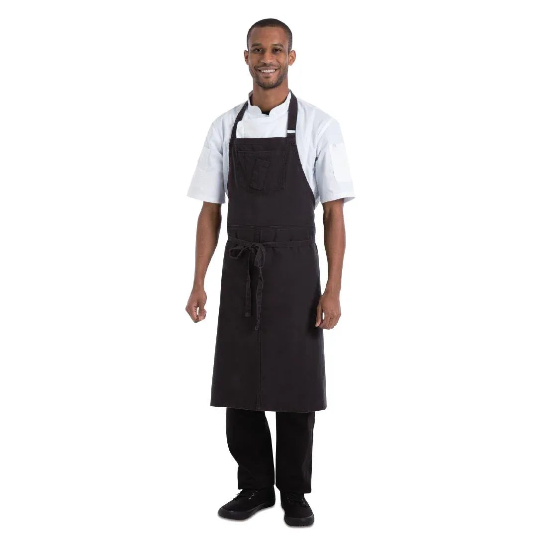 BB012 Chef Works Urban Rockford Canvas Wide Bib Apron Steel Grey - JD Catering Equipment Solutions Ltd