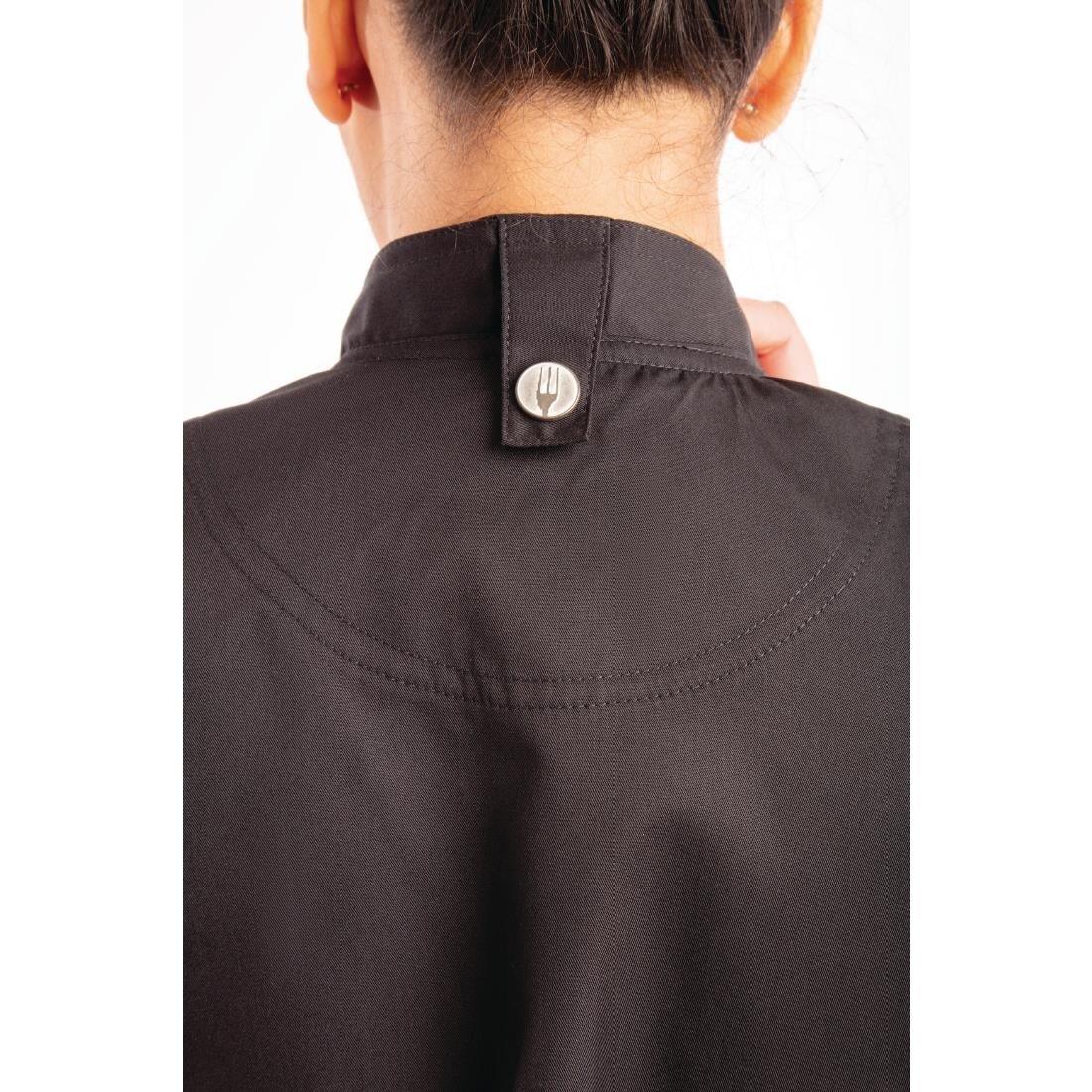 BB051-XL Chef Works Womens Springfield Zip Chefs Jacket Black XL - JD Catering Equipment Solutions Ltd