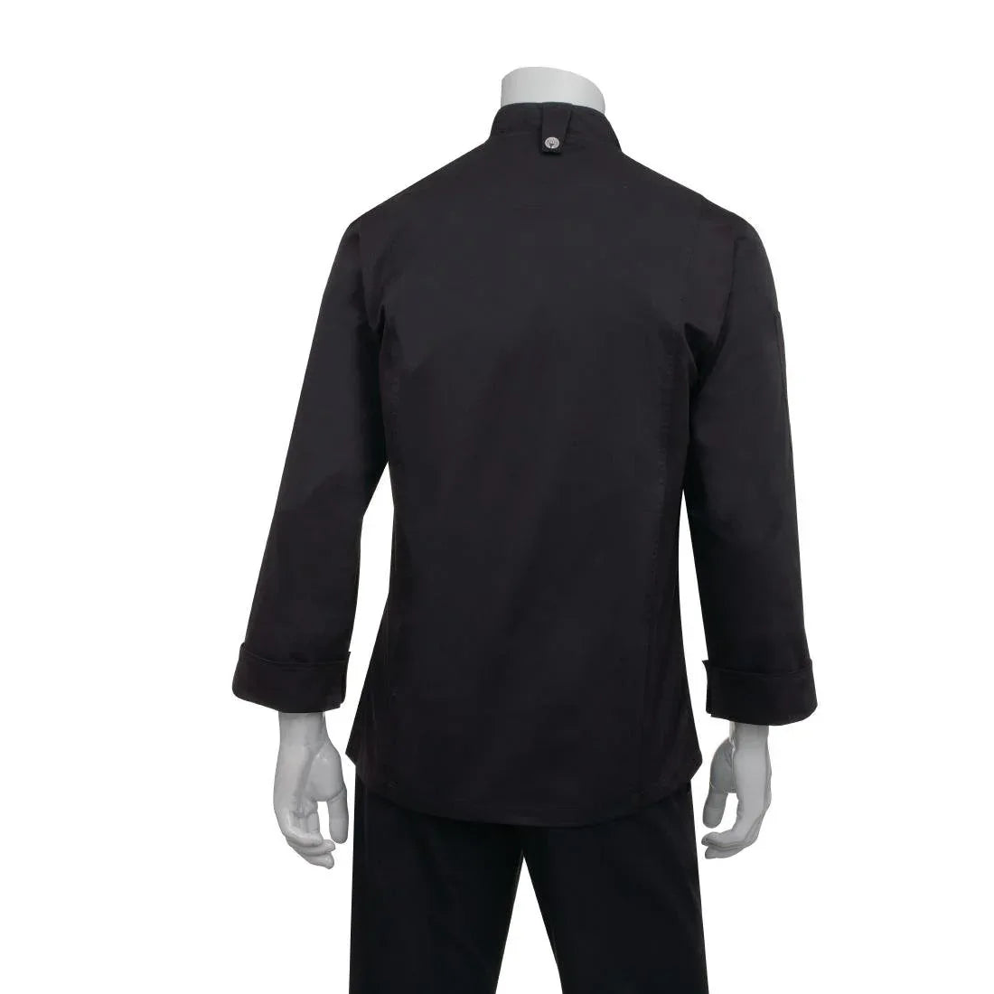 BB083-XXL Chef Works Unisex Hartford Lightweight Chef Jacket Black Size XXL - JD Catering Equipment Solutions Ltd