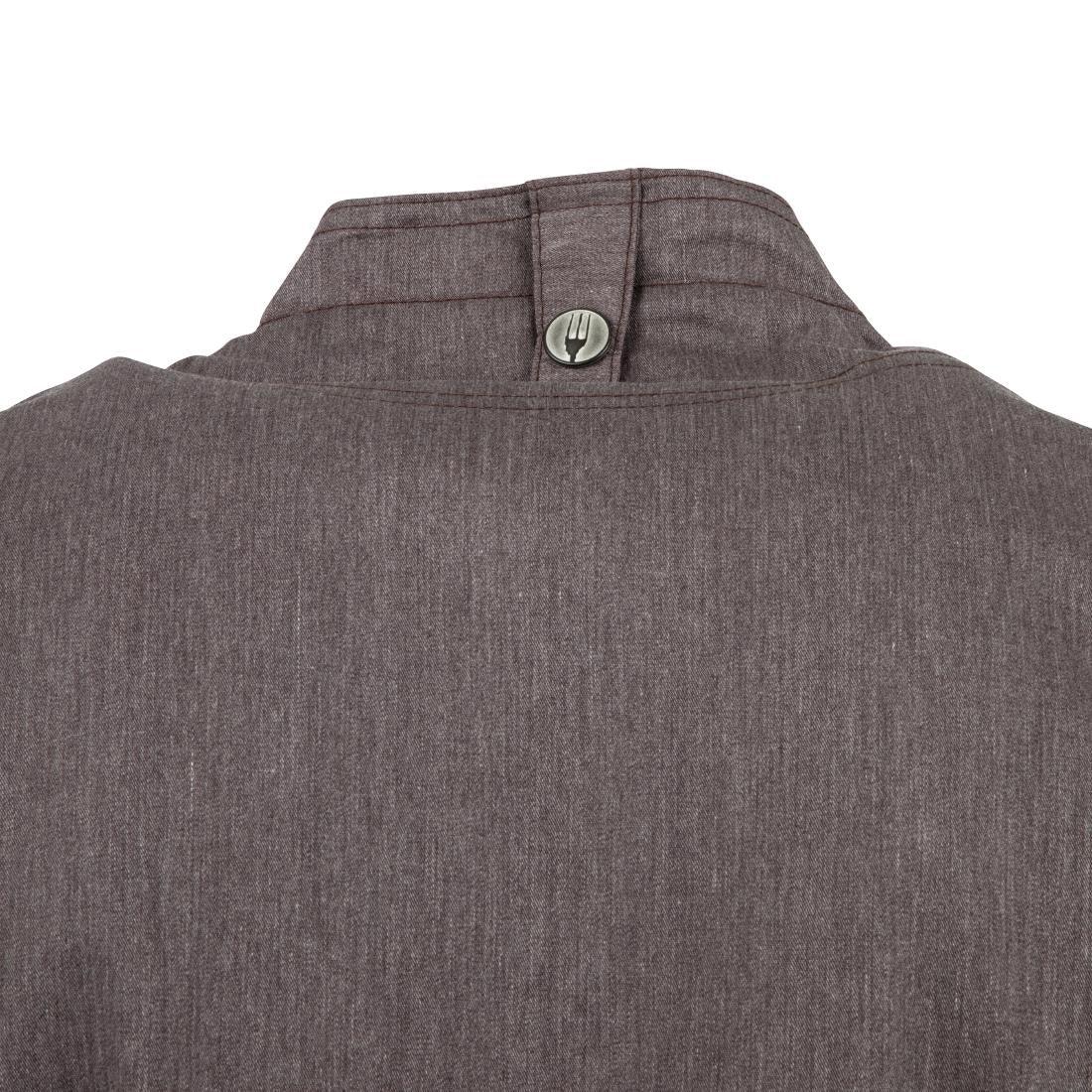 BB263-M Chef Works Hartford Lightweight L/S Zipper Coat Graphite Size M - JD Catering Equipment Solutions Ltd