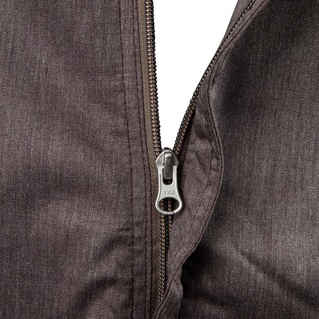 BB263-M Chef Works Hartford Lightweight L/S Zipper Coat Graphite Size M - JD Catering Equipment Solutions Ltd