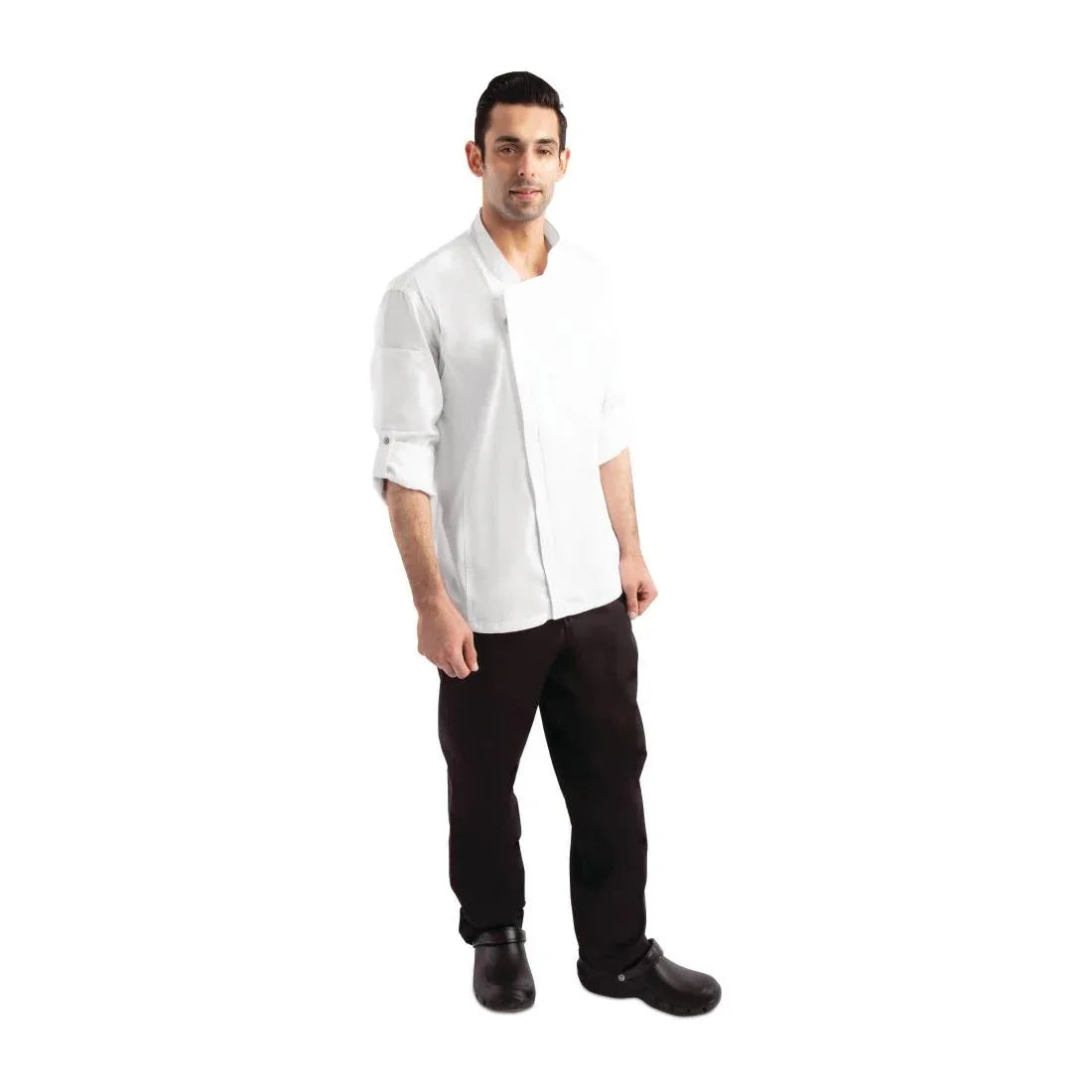 BB264-XXL Chef Works Unisex Hartford Lightweight Chef Jacket White Size XXL