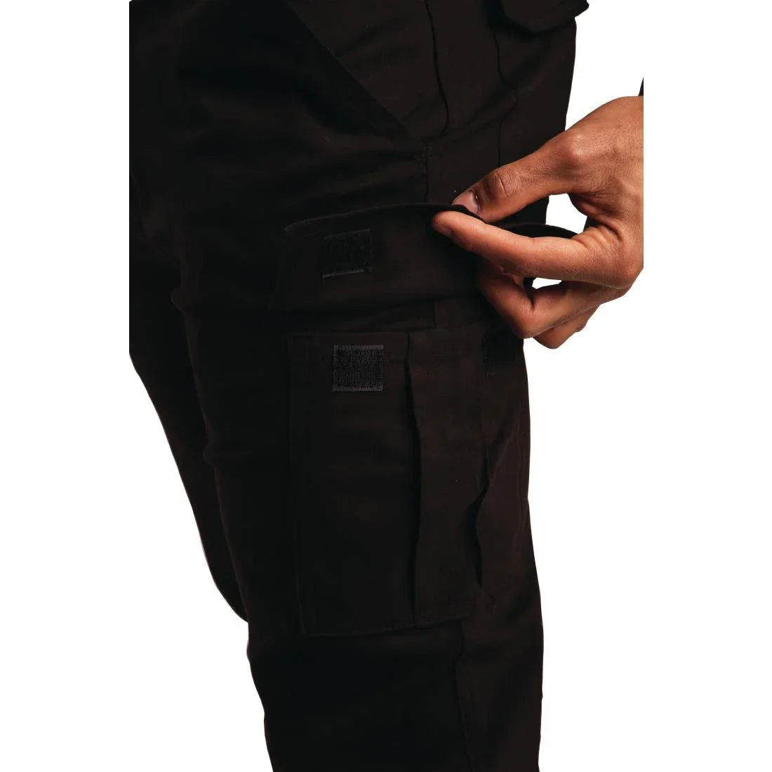 BB463 Stretch Slim Combat Trousers Black - JD Catering Equipment Solutions Ltd