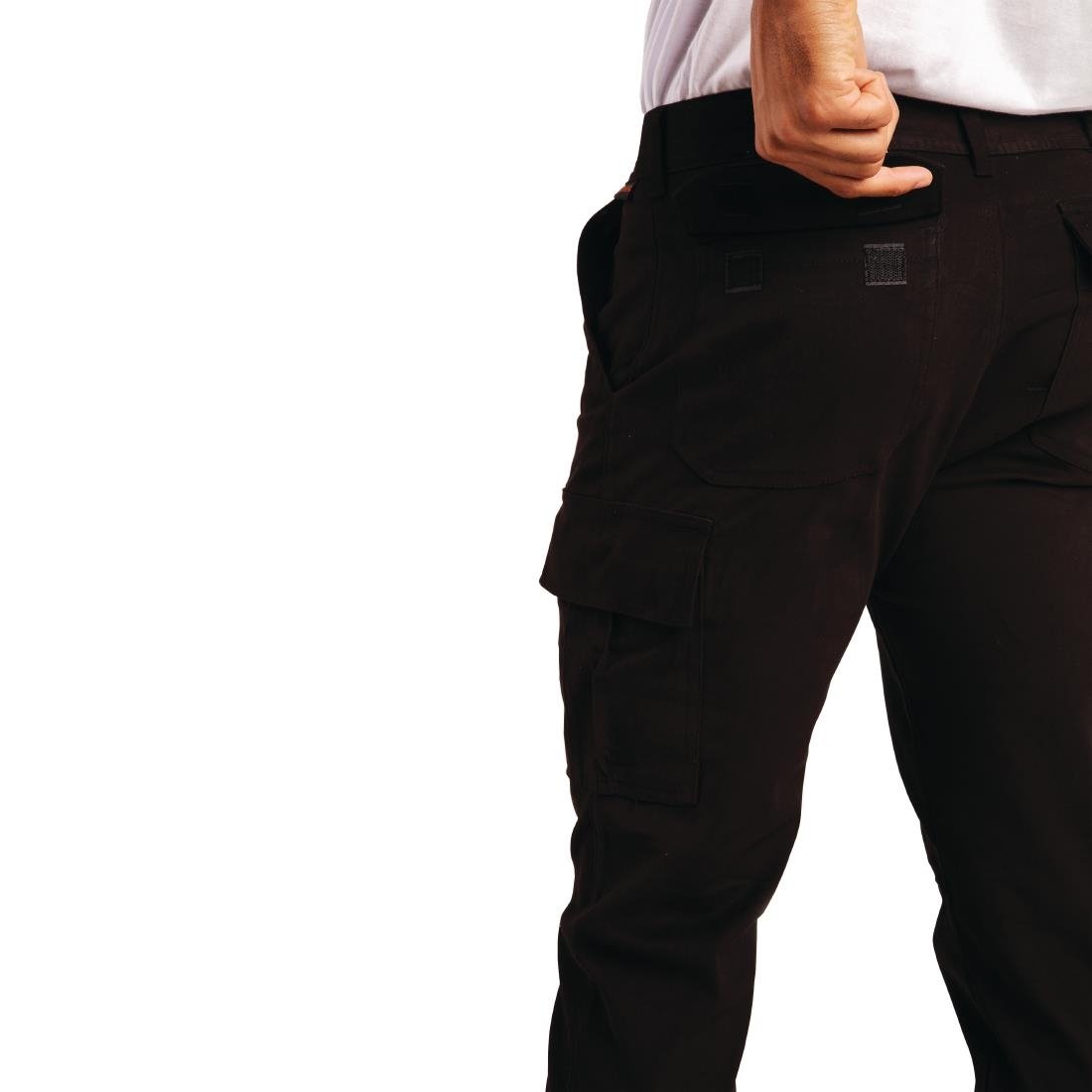 BB463-36 Stretch Slim Combat Trousers Black 36