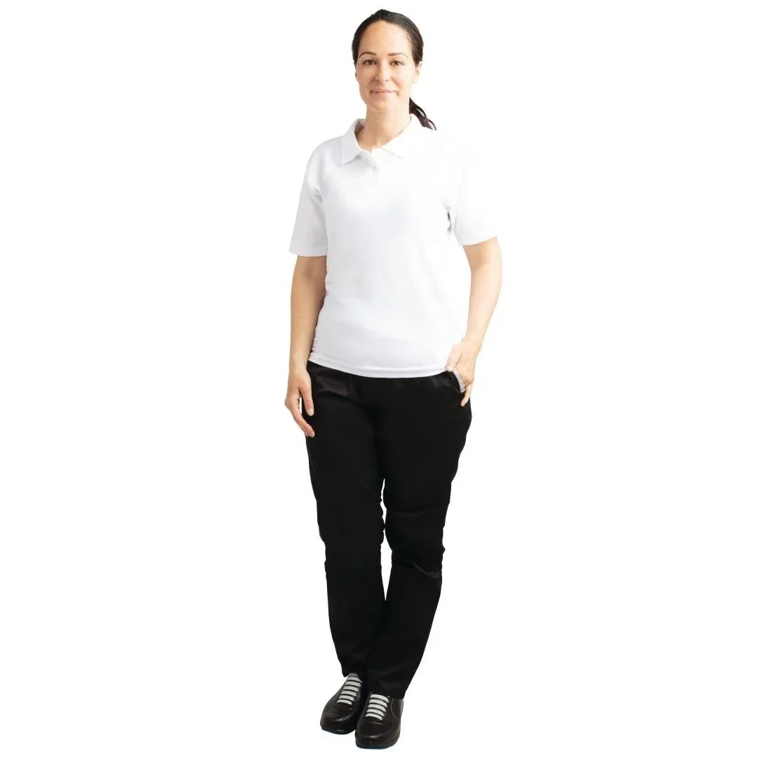 BB473-XS Ladies Polo White XS - JD Catering Equipment Solutions Ltd